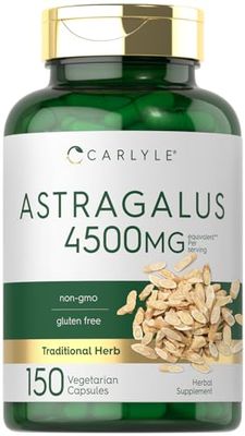 Carlyle Astragalus Root Capsules 4500mg | 150 Count | Vegetarian, Non-GMO, Gluten Free Supplement