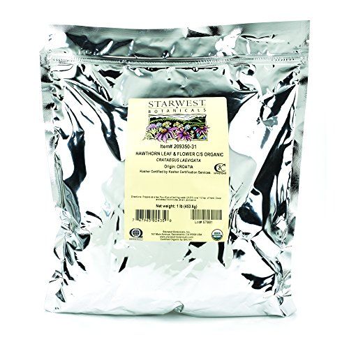 Starwest Botanicals Organic Hawthorn Leaf &amp; Flower C/S, 1 Pound