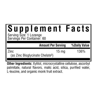 Seeking Health Zinc Lozenges - Immune, Skin, & Respiratory Health Support - Chelated Zinc Supplement to Support Healthy Skin, Hair & Eyes - 15 mg, 60 Lozenges