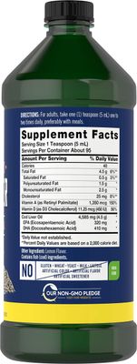 Carlyle Cod Liver Oil Liquid | 16 fl oz | Pack of 3 Bottles | Lemon Flavor | Norwegian | Non GMO, Gluten Free