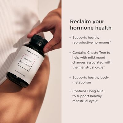 JSHealth Vitamins Hormone Balance for Women and PMS Support Supplement - Premenstrual Symptom Relief with Vitamins B3, B6 & Magnesium (60)