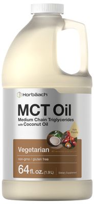 Horbach MCT Oil 64 oz | 100% Pure | Blends with Coffee, Tea, Juice and Liquids | Value Size Unflavored Formula | Keto, Vegetarian, Non-GMO, and Gluten Free