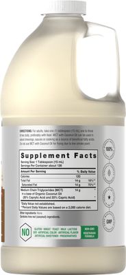 Horbach MCT Oil 64 oz | 100% Pure | Blends with Coffee, Tea, Juice and Liquids | Value Size Unflavored Formula | Keto, Vegetarian, Non-GMO, and Gluten Free