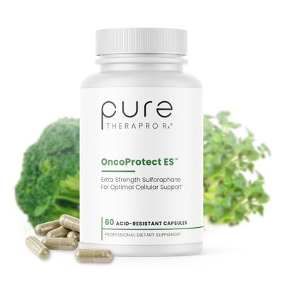 Pure Therapro Rx OncoProtect ES *HIGH DOSE* Sulforaphane | 706 mg Patented Activated BroccoRaphanin Broccoli Seed Extract | Glucoraphanin + Myrosinase | 60 Capsules