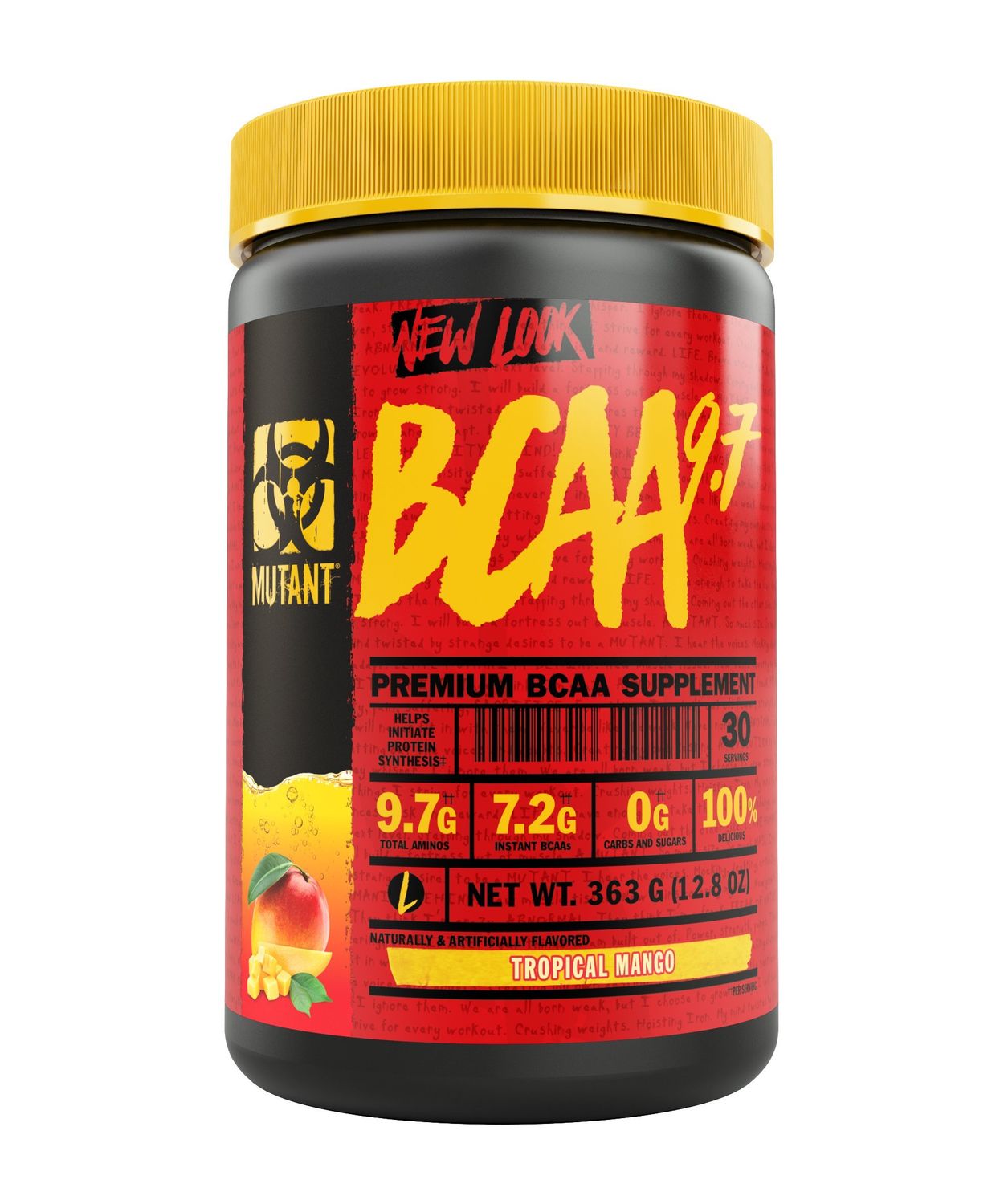 Mutant BCAA 9.7 Supplement BCAA Powder with Micronized Amino Energy Support Stack, 348g - Tropical Mango