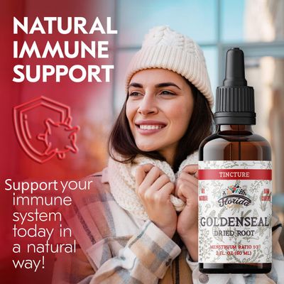 Goldenseal Root Tincture, Organic Goldenseal Extract (Hydrastis Canadensis) Health Supplement, 2 oz, 680 mg