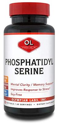 Olympian Labs Phosphatidylserine Complex | 60 Capsules | Supports Healthy Brain Cognitive Function, Promotes Memory, Focus Brain Activity