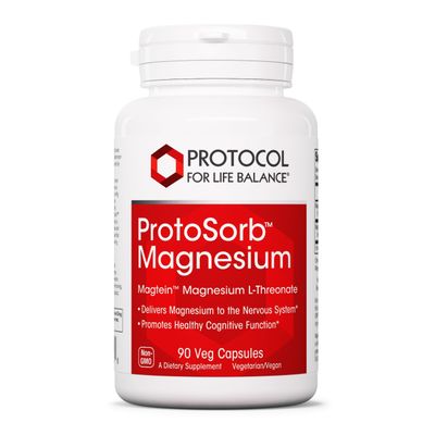Protocol Magtein - 2,000mg Magnesium L-Threonate Magtein - Supports Brain Focus &amp; Memory Health* - Kosher &amp; Non-GMO - 90 Veg Capsules
