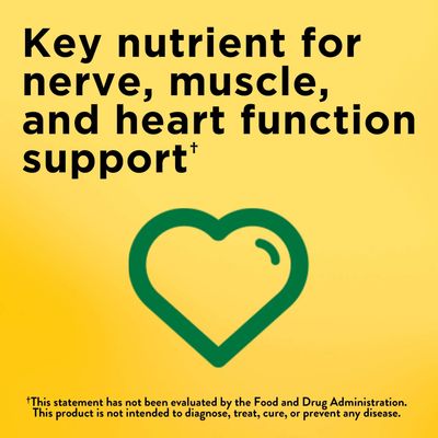 Nature Made Potassium Gluconate 550 mg, Dietary Supplement for Heart Health Support, 100 Tablets, 100 Day Supply