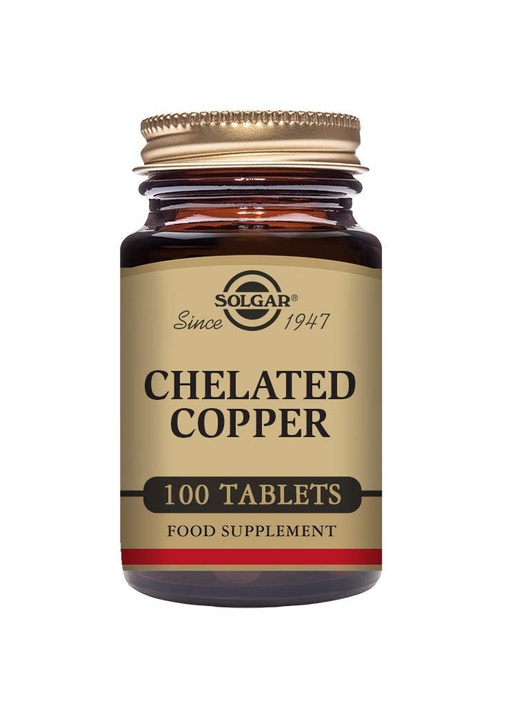 Solgar Chelated Copper Tablets, 100 Count