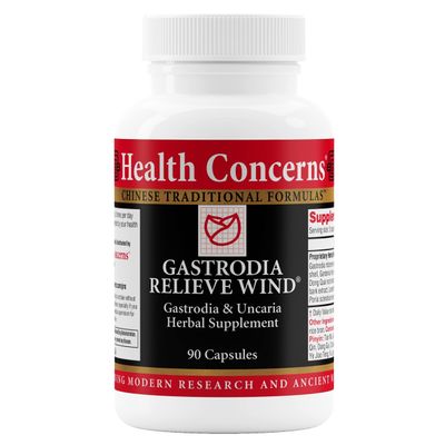 Health Concerns Gastrodia Relieve Wind Formula - Liver Health &amp; Headache Relief Supplement - 90 Capsules