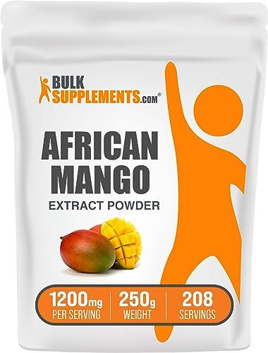BulkSupplements.com African Mango Extract Powder - Irvingia Gabonensis, African Mango Supplements, African Mango Powder - Gluten Free, 1200mg per Serving, 250g (8.8 oz) (Pack of 1)