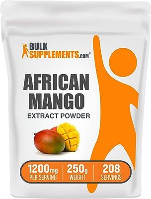 BulkSupplements.com African Mango Extract Powder - Irvingia Gabonensis, African Mango Supplements, African Mango Powder - Gluten Free, 1200mg per Serving, 250g (8.8 oz) (Pack of 1)
