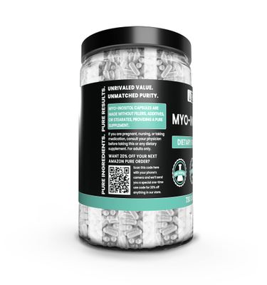 Pure Original Ingredients Myo-Inositol (730 Capsules) No Magnesium Or Rice Fillers, Always Pure, Lab Verified