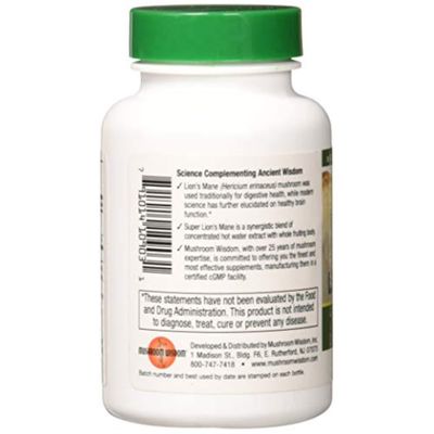 Mushroom Wisdom Super Extract, Lion's Mane, 120 Count