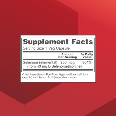 Protocol Selenium 200mcg - Immune Support, Thyroid &amp; Prostate Health* - Selenium Supplements - Vegetarian, Kosher &amp; Halal - 90 Veg Caps