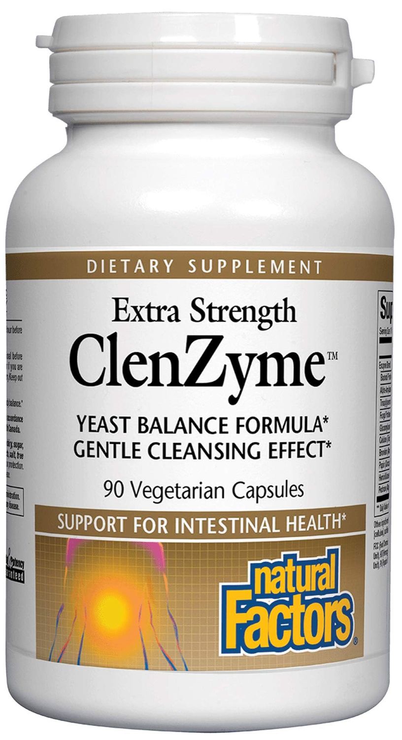 Natural Factors, ClenZyme, Extra Strength Yeast Balance Formula, 90 Capsules
