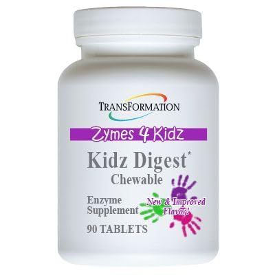 Transformation Enzymes Kidz Digestive Enzyme Supplement Chewable, 90 Tablets - #1 Physician Practitioner Recommended, Promote Healthy and Complete Digestion and Elimination