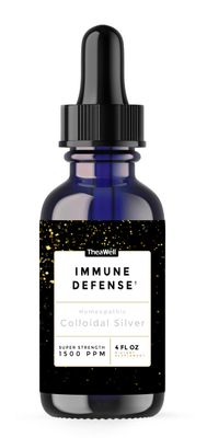 Colloidal Silver 1500 PPM, Super-Strength Concentration, Immune Defense, High-Grade Mild Silver Protein (4.00 Fl Oz, 4.00, Fl Oz) by TheaWell