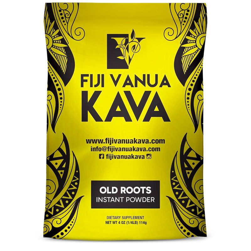 Fiji Vanua Kava Instant Old Roots Kava Powder, dehydrated instant green juice Kava Drink Powder, Easy to Prepare liquid-Soluble, Fijian Instant Noble Kava, Herbal Supplement, 4 oz