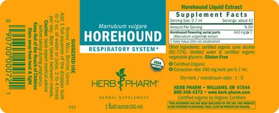 Herb Pharm Horehound Liquid Extract for Respiratory System Support - 1 Ounce