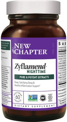 New Chapter Sleep Aid - Zyflamend Nighttime for Sleep Support with Turmeric + Valerian Root + Lemon Balm + Holy Basil, Vegetarian Capsules, 60 Count