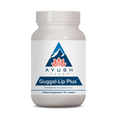 Ayush Herbs Guggal-Lip Plus - Metabolic Vitamins for Women &amp; Men, Daily Pill, Pure &amp; Natural Metabolic Health Supplement with Guggul - 90 Vegetarian Caplets (1 Count)