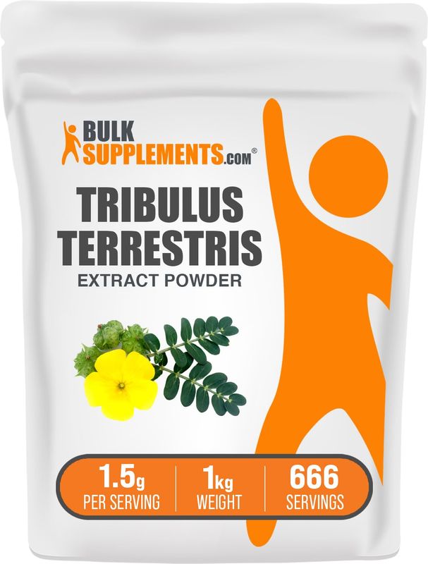 BulkSupplements.com Tribulus Terrestris Extract Powder - Tribulus Terrestris Supplements, Tribulus Terrestris Powder - Herbal Supplement, 1500mg per Serving, 1kg (2.2 lbs) (Pack of 1)