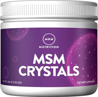 MRM Nutrition MSM Crystals | Methyl-sulfonyl-Methane Drink Mix | Joint Health | Hair + Skin + Nails | Bioavailable Form of Sulfur | Gluten-Free + Vegan | 200 Servings