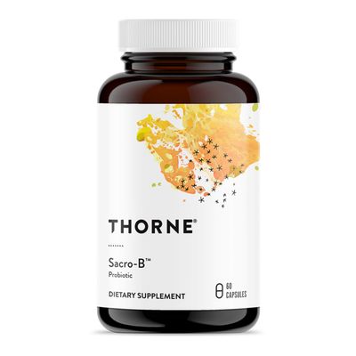 THORNE Sacro-B Probiotic - Support Gut Health, Immune Function &amp; Constipation Relief Probiotics - Gluten-Free Health Support - 60 Capsules