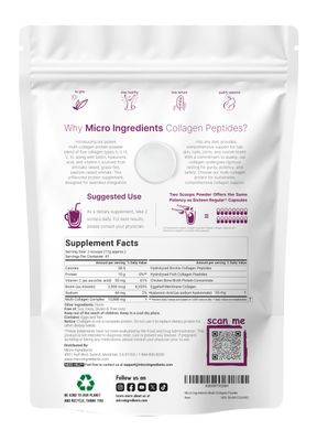 Multi Collagen Peptides Powder, 16 Oz - Hydrolyzed Protein Peptides | Type I,II,III,V,X with Hyaluronic Acid, Biotin &amp; Vitamin C - Unflavored - Keto &amp; Paleo Friendly, Ez Mix in Drinks