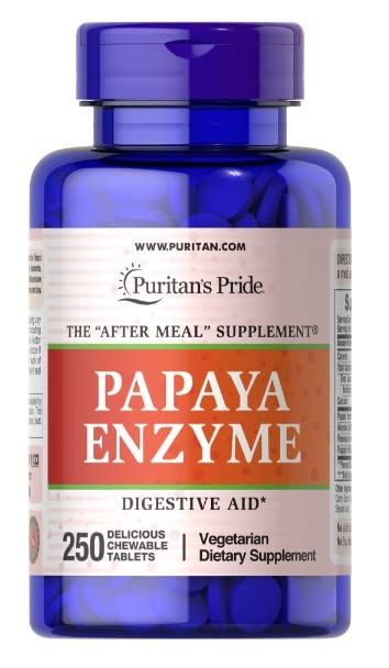 Puritan&#39;s Pride Papaya Enzyme-250 Chewables