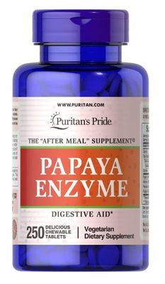 Puritan&#39;s Pride Papaya Enzyme-250 Chewables