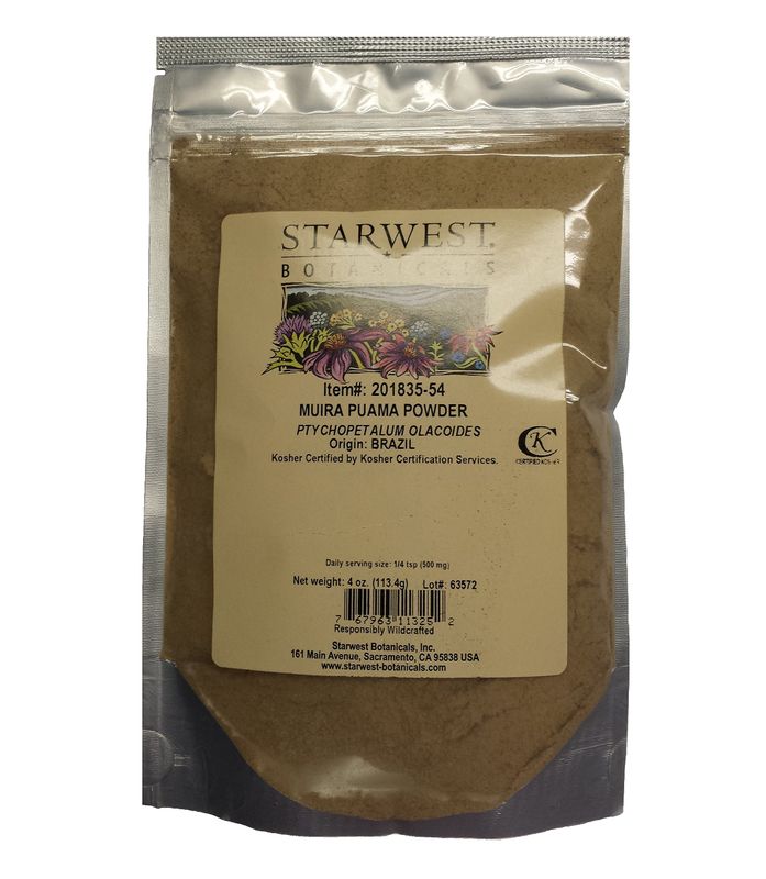 Muira Puama Root Powder - 4 Oz