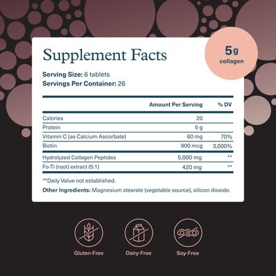 Youtheory Men's Collagen - Vegetarian Collagen Supplement for Men - Contains Biotin - Supports Healthy Hair, Nails, Skin & Joints* - 160 Tablets
