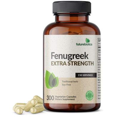 Futurebiotics Fenugreek Extra Strength 2400 MG Supports Overall Good Health &amp; Well-Being, Non-GMO, 300 Vegetarian Capsules