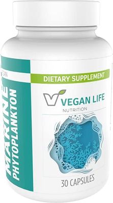 Vegan Life Nutrition - Marine Phytoplankton Capsules - Gluten-Free, Vegan and Non-GMO Dietary Supplement with Alpha 3 CMP to Support Cellular Health, Energy, &amp; Vitality - 30 Capsules