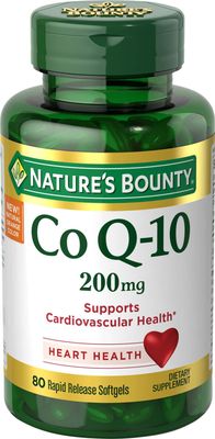 Nature&#39;s Bounty Co Q-10 200 mg Rapid Release Softgels Supports Cadiovascular Health 80 Ea (Pack of 4)