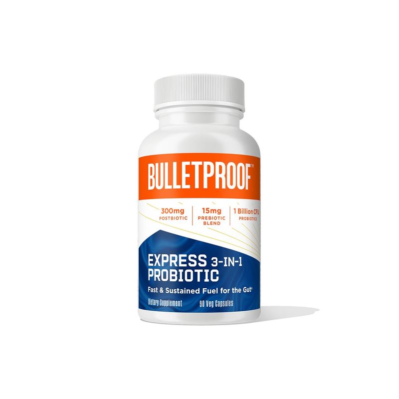 Bulletproof Express 3-in-1 Probiotic, 90 Count, Supplement for Fast and Sustained Gut Health