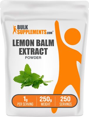 BulkSupplements.com Lemon Balm Extract Powder - Melissa Officinalis, Lemon Balm Supplement, Lemon Balm Powder - Vegan &amp; Gluten Free, 1000mg per Serving, 250g (8.8 oz) (Pack of 1)