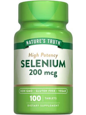 Nature&#39;s Truth Selenium 200mcg | 100 Tablets | High Potency | Vegan, Non-GMO &amp; Gluten Free Supplement