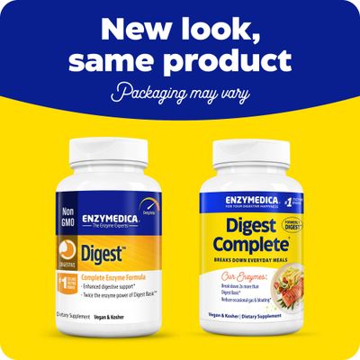 Enzymedica Digest, Full-Range, Everyday Digestive Enzymes, Offers Fast-Acting Gas &amp; Bloating Relief, 240 Count