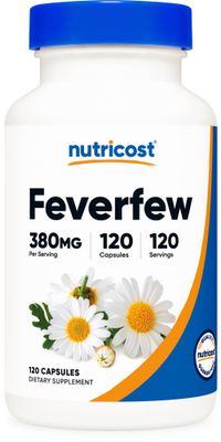 Nutricost Feverfew Capsules 380mg, 120 Capsules, Vegetarian Friendly, Non-GMO &amp; Gluten Free
