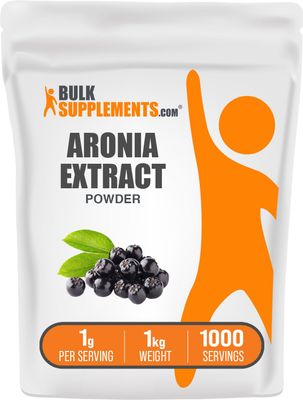 BulkSupplements.com Aronia Extract Powder - Aronia Berry Extract, Chokeberry Supplement, Sourced from Aronia Berry - Gluten Free, 1000mg per Serving, 1kg (2.2 lbs) (Pack of 1)