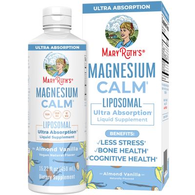 MaryRuth Organics Magnesium Liposomal| Magnesium Supplement | Magnesium Bisglycinate | Muscle &amp; Bone Support | Mood Support Vitamin | Vegan | Non-GMO | Gluten Free | 15.22 Fl Oz | 30 Servings
