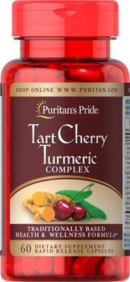 Puritan&#39;s Pride Tart Cherry Turmeric Complex-60 Capsules
