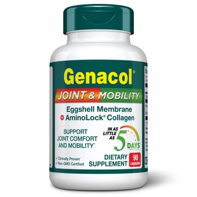 Genacol Collagen &amp; Natural Eggshell Membrane | Achieve Rapid Joint Relief in as Little Than Just 5 Days| Patented hydrolyzed Collagen Joint Support Supplement Joint &amp; Mobility 90 Capsules
