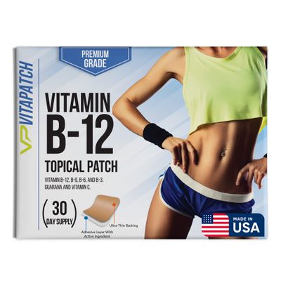 VitaPatch Premium Grade B12 Patches 30 Day Supply B12 Patch - Made with Vitamin B12 Methylcobalamin for Energy &amp; Vitamin Guarana - 100% Made in The USA