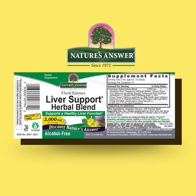 Nature's Answer Alcohol-Free Liver Support 2000mg 1oz | Promotes Liver Function | Natural Cleanser &amp; Detoxifier | Support Overall Well-Being | Gluten-Free | Single Count