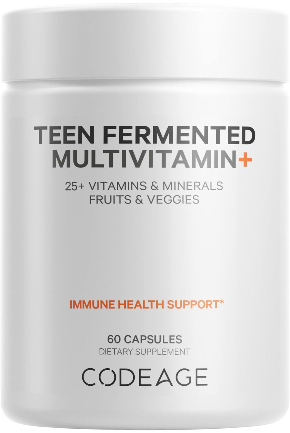 Codeage Teens Daily Multivitamin Supplement, 25+ Vitamins &amp; Minerals for Teenage Boys &amp; Girls, Organic Whole Foods Vitamins for Teenagers, Vitamin A, B, C, D, E, K, Omega-3, 60 Ct